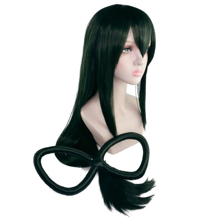 Tsuyu Asui Cosplay wig Dark Green long hair My Hero Academia - Image 2