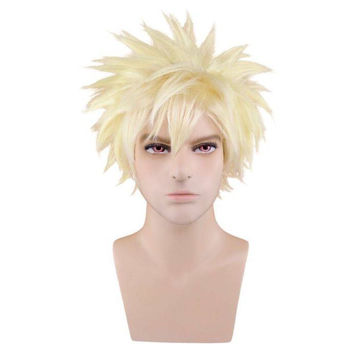 Katsuki Bakugo Cosplay wig Ash Blond Short hair My Hero Academia