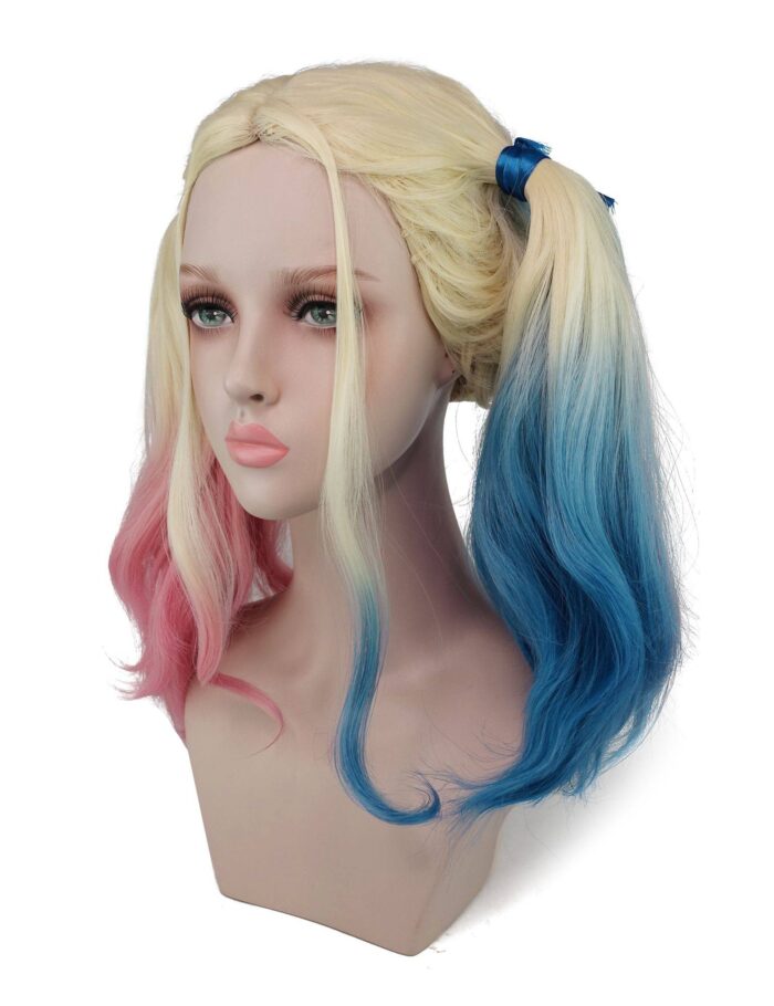 Harley quinn Cosplay wig Double Color hair The Batman