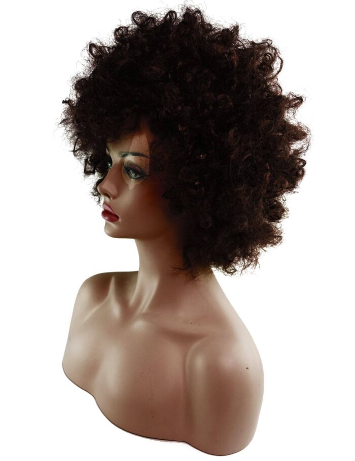 Domino Cosplay Wig Brown Bob Hair Deadpool2 - Image 4