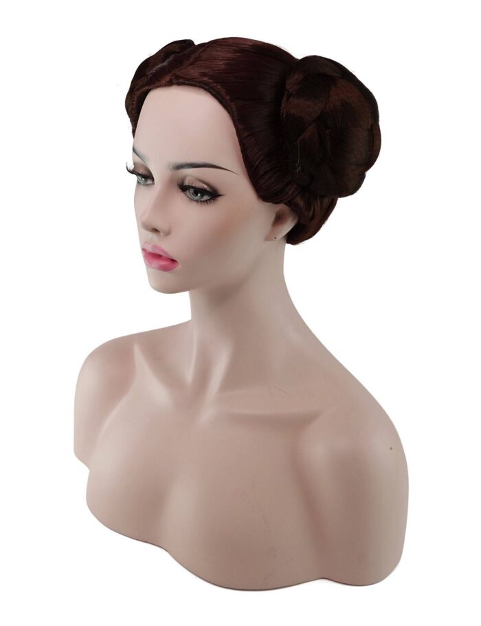 Princess Leia Organa Cosplay wig brown hair buns Star Wars