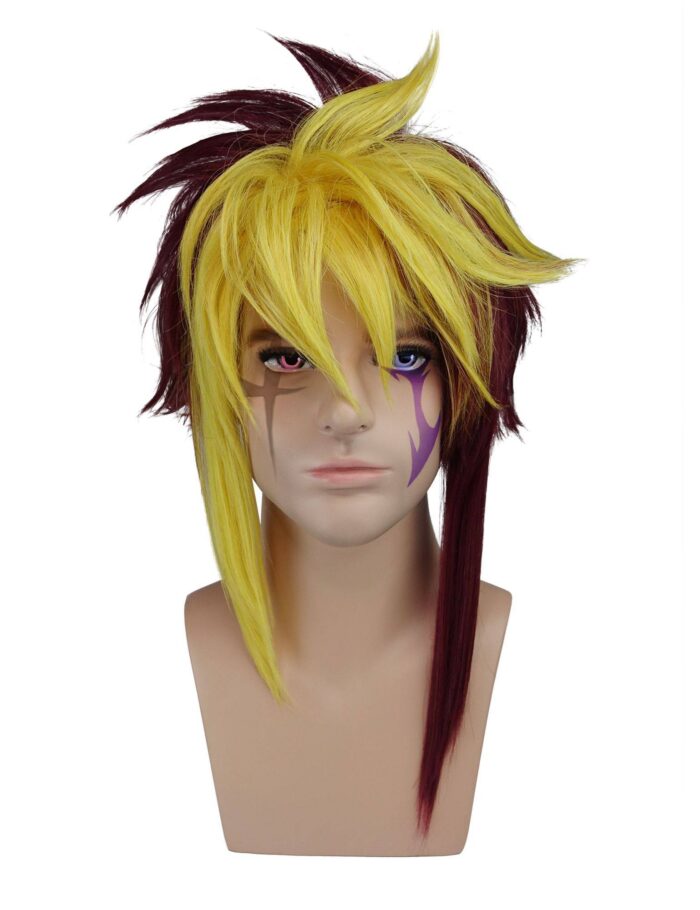 Quattro IV Cosplay wig gold and auburn hair Yu-Gi-Oh