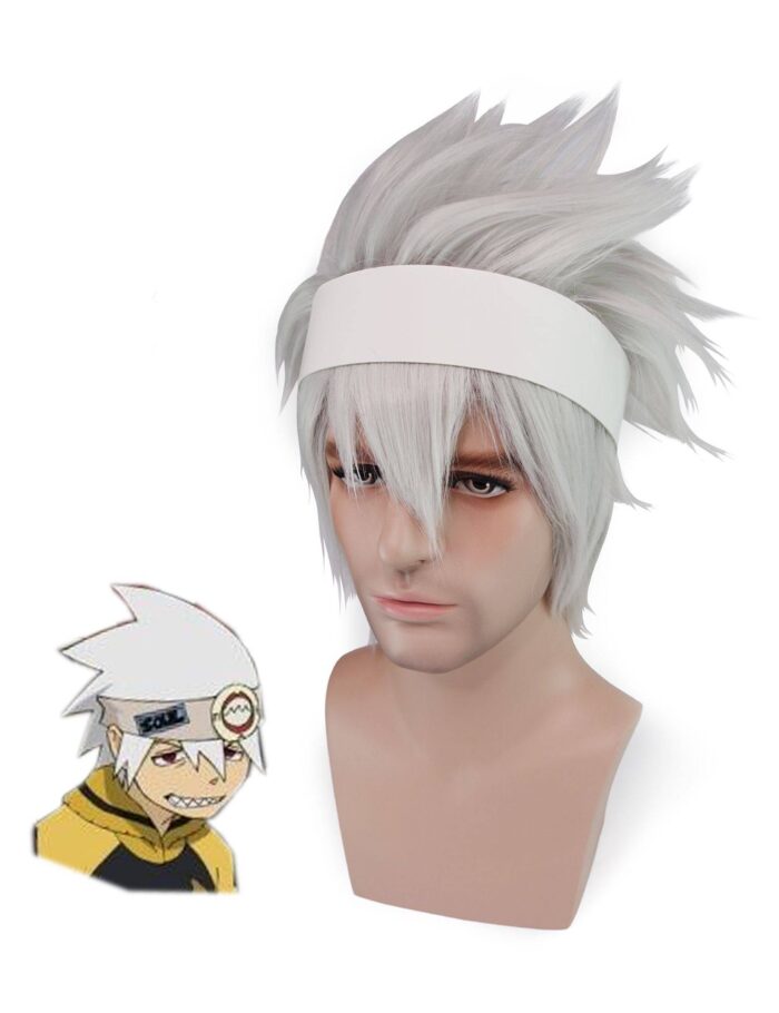 Soul Eater Evans Cosplay wig white hair SOUL EATER - Image 4