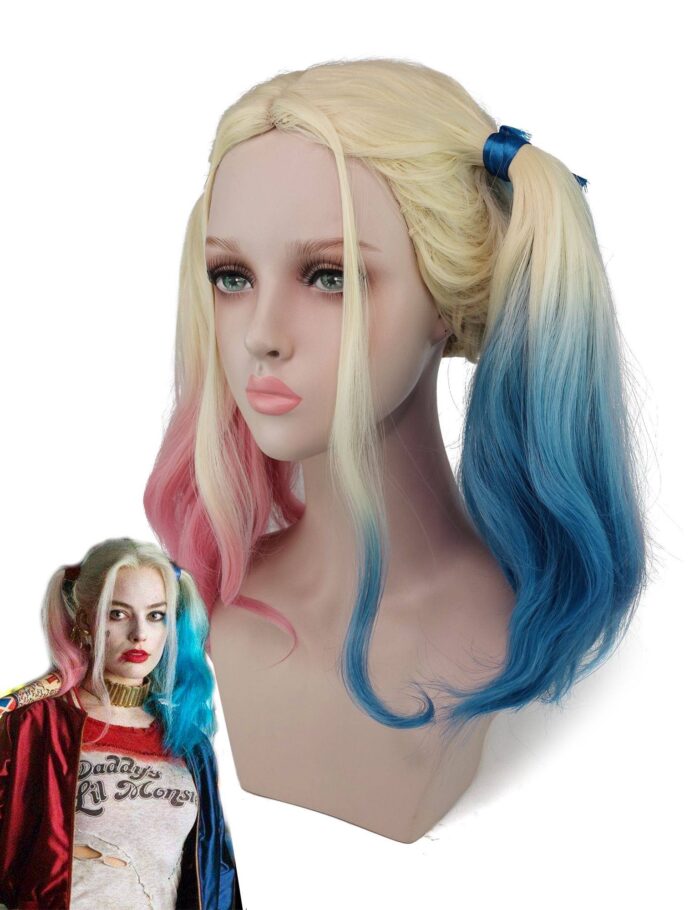 Harley quinn Cosplay wig Double Color hair The Batman - Image 6