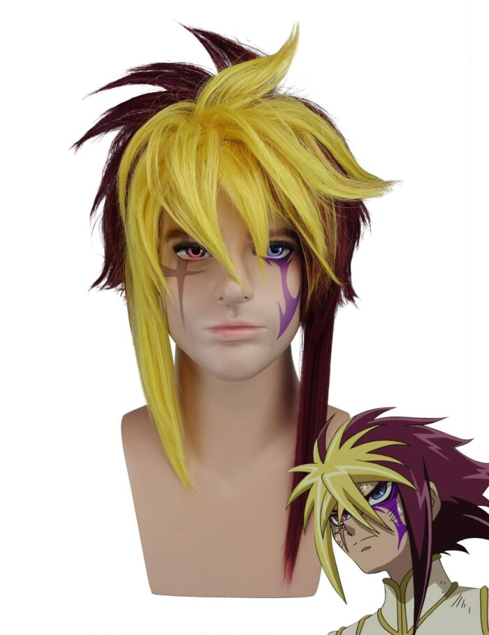Quattro IV Cosplay wig gold and auburn hair Yu-Gi-Oh - Image 5