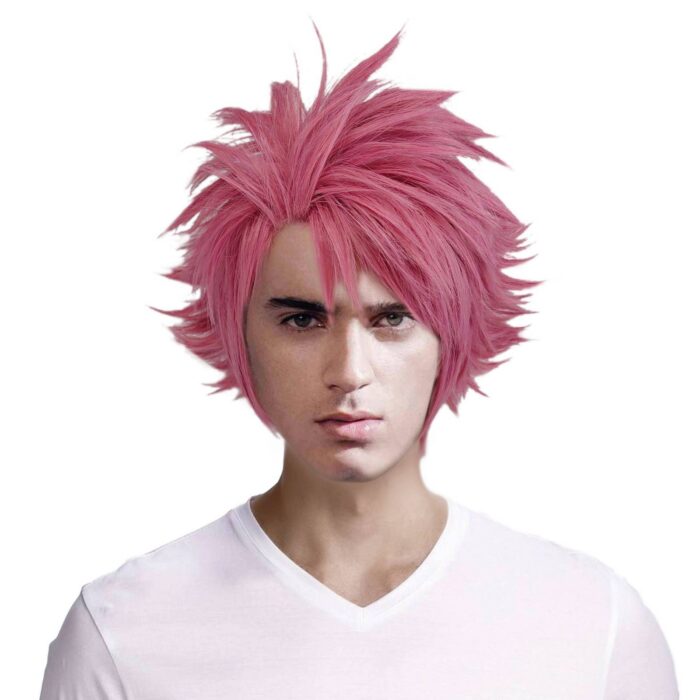 Natsu Dragneel Cosplay Wig Red Hair Fairy Tail Halloween Costume Wig