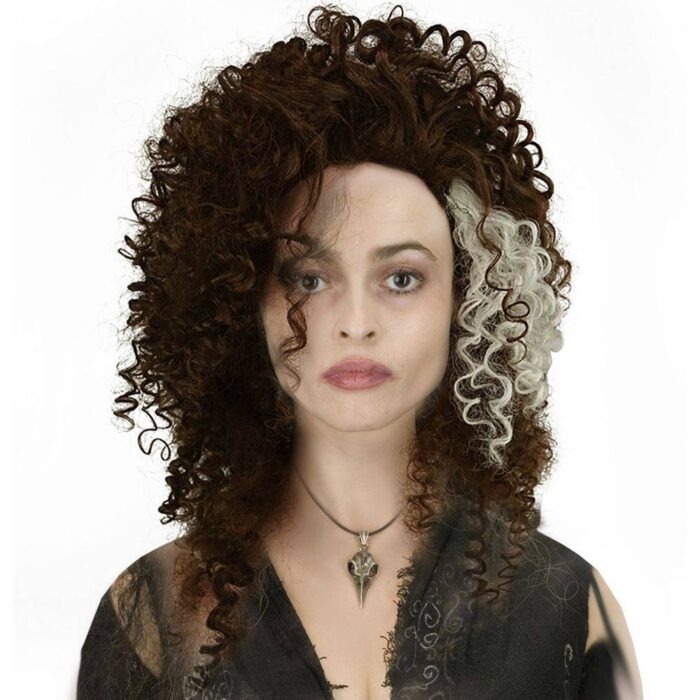 Bellatrix Lestrange Cosplay wig long Brown hair Harry Potter Halloween Costume wig - Image 4