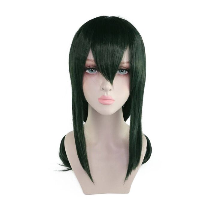 Tsuyu Asui Cosplay wig Dark Green long hair My Hero Academia