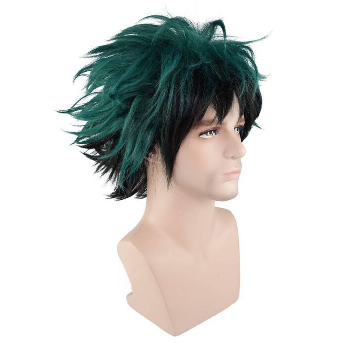 Izuku Midoriya Cosplay wig Dark Green Short hair My Hero Academia - Image 4