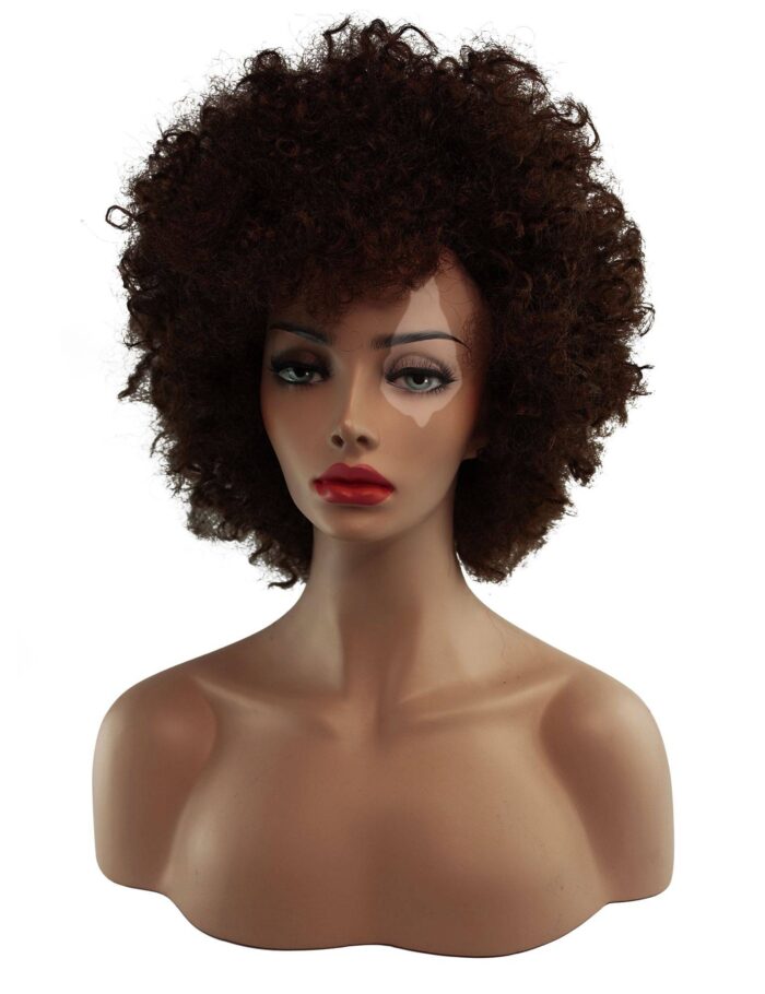 Domino Cosplay Wig Brown Bob Hair Deadpool2