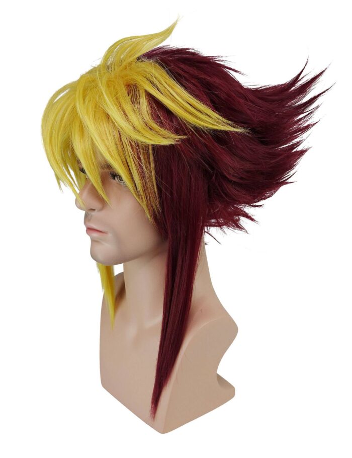 Quattro IV Cosplay wig gold and auburn hair Yu-Gi-Oh - Image 3