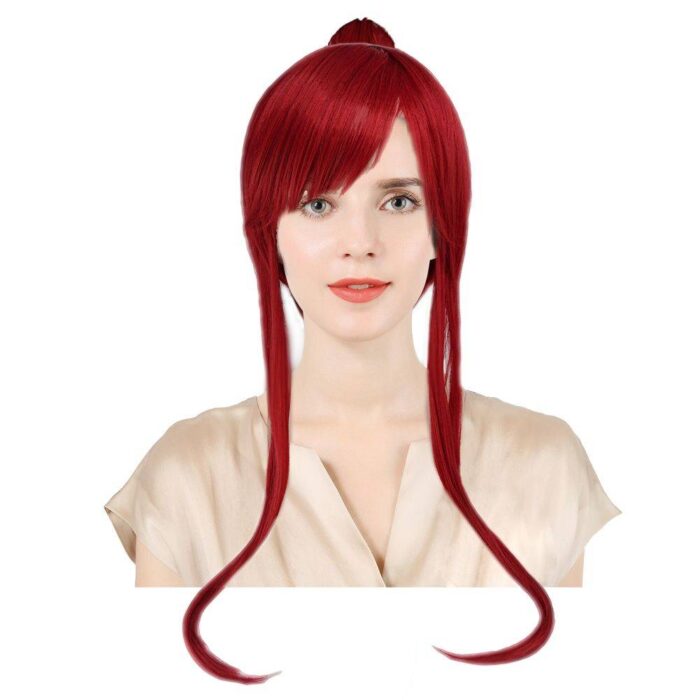 Erza Scarlet Cosplay Wig Red Hair Fairy Tail Halloween Costume Wig - Image 4