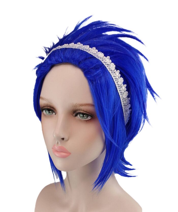 Levy Mcgarden Cosplay wig Blue hair Fairy Tail Halloween Costume Wig - Image 5