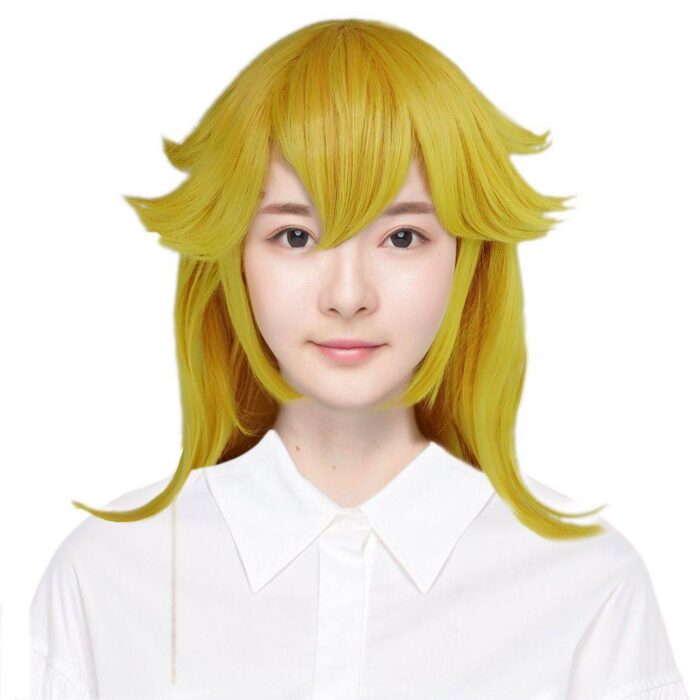 Princess Peach Cosplay wig Glod hair super mario Halloween Costume Wig