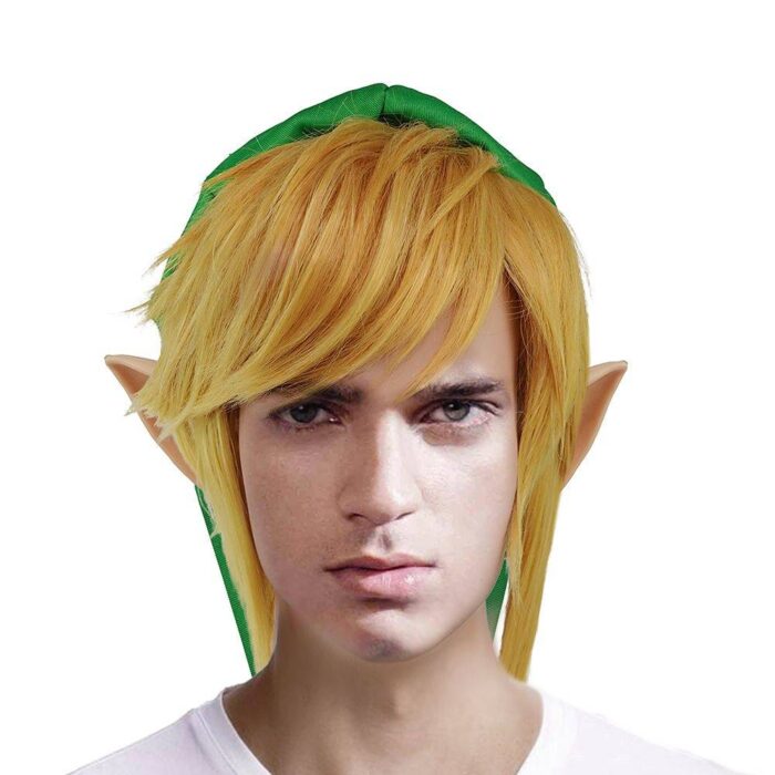 Link Cosplay wig Glod hair Legend of Zelda