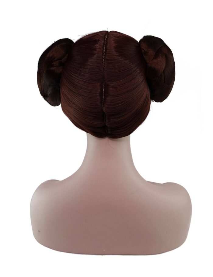 Princess Leia Organa Cosplay wig brown hair buns Star Wars - Image 3