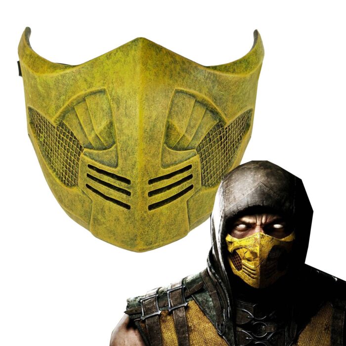 Mortal Kombat Game Mask Jade Sub-Zero Kabal Saibot Scorpion Smoke Resin Halloween Costume Accessory - Image 5
